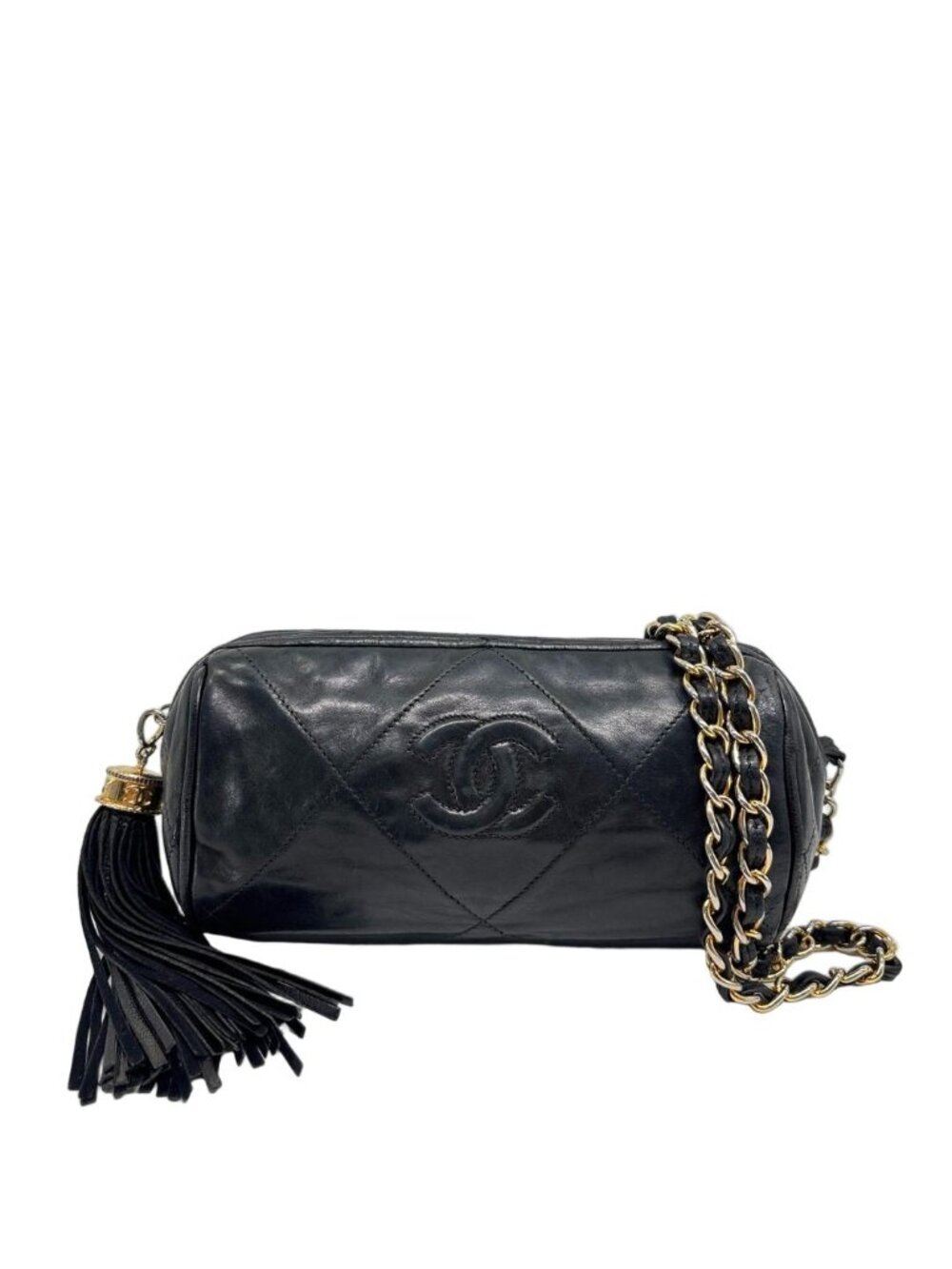 Chanel Super Fringe Tassel Quilted Lambskin Shoulder